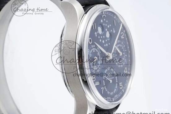 MIROTIME 0323 Bold Portugieser Perpetual Calendar SS 5033 APSF 1:1 Best Edition Blue Dial on Black Leather Strap A52610 Clone 7041